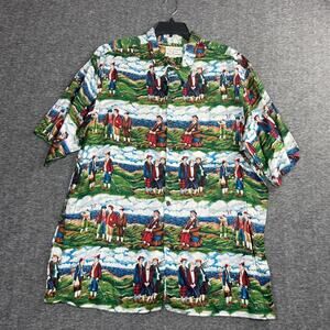 Vintage Reyn Spooner Guy Bulut Hawaiian Shirt Men 2XL Egyptian Cotton Golf